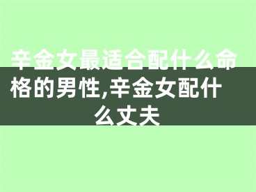 辛金女最适合配什么命格的男性,辛金女配什么丈夫