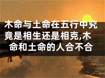 木命与土命在五行中究竟是相生还是相克,木命和土命的人合不合