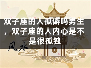 双子座的人孤僻吗男生，双子座的人内心是不是很孤独