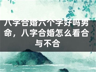 八字合婚六个字好吗男命，八字合婚怎么看合与不合