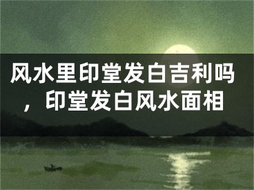 风水里印堂发白吉利吗，印堂发白风水面相