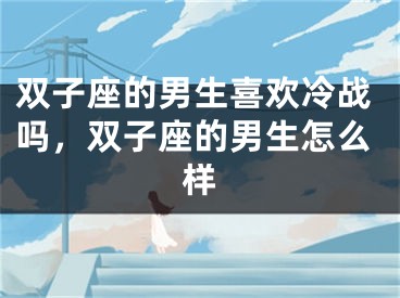 双子座的男生喜欢冷战吗，双子座的男生怎么样