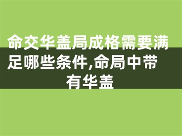 命交华盖局成格需要满足哪些条件,命局中带有华盖