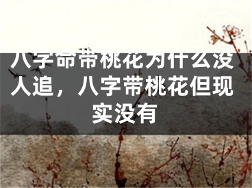 八字命带桃花为什么没人追，八字带桃花但现实没有