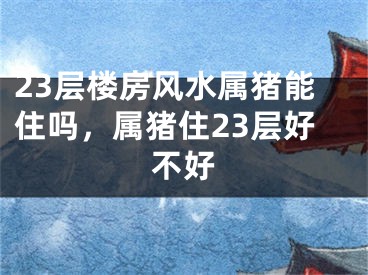 23层楼房风水属猪能住吗，属猪住23层好不好