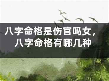 八字命格是伤官吗女，八字命格有哪几种