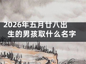 2026年五月廿八出生的男孩取什么名字