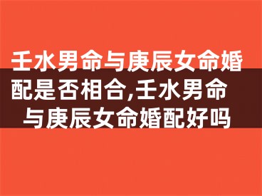 壬水男命与庚辰女命婚配是否相合,壬水男命与庚辰女命婚配好吗