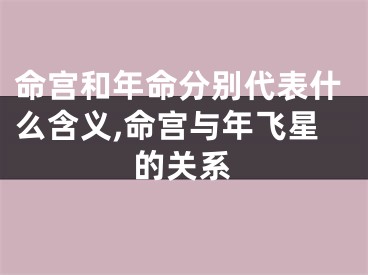 命宫和年命分别代表什么含义,命宫与年飞星的关系