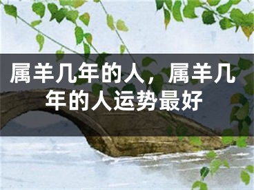属羊几年的人，属羊几年的人运势最好