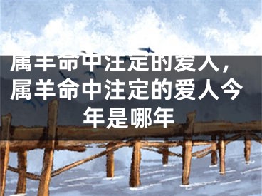 属羊命中注定的爱人,属羊命中注定的爱人今年是哪年