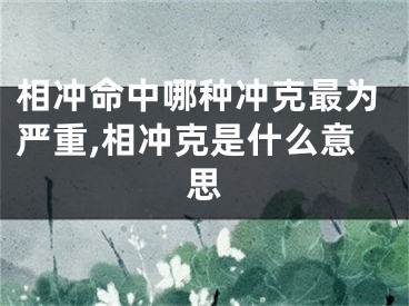 相冲命中哪种冲克最为严重,相冲克是什么意思
