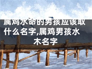 属鸡水命的男孩应该取什么名字,属鸡男孩水木名字