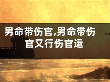 男命带伤官,男命带伤官又行伤官运