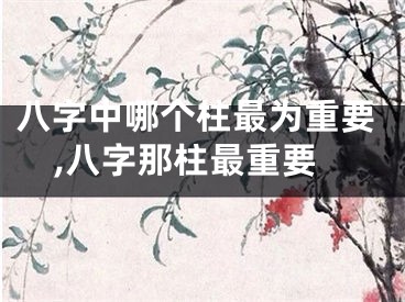 八字中哪个柱最为重要,八字那柱最重要