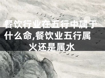 餐饮行业在五行中属于什么命,餐饮业五行属火还是属水
