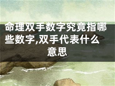 命理双手数字究竟指哪些数字,双手代表什么意思