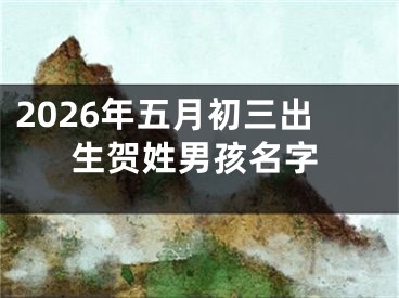 2026年五月初三出生贺姓男孩名字