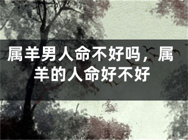 属羊男人命不好吗，属羊的人命好不好
