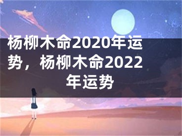 杨柳木命2020年运势，杨柳木命2022年运势