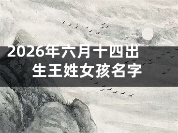 2026年六月十四出生王姓女孩名字