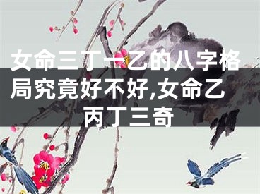 女命三丁一乙的八字格局究竟好不好,女命乙丙丁三奇