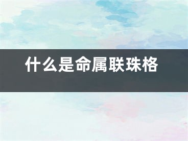 什么是命属联珠格
