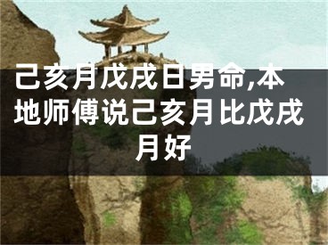 己亥月戊戌日男命,本地师傅说己亥月比戊戌月好