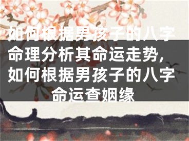 如何根据男孩子的八字命理分析其命运走势,如何根据男孩子的八字命运查姻缘