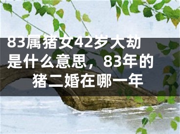 83属猪女42岁大劫是什么意思，83年的猪二婚在哪一年