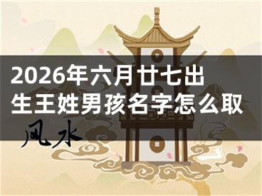 2026年六月廿七出生王姓男孩名字怎么取