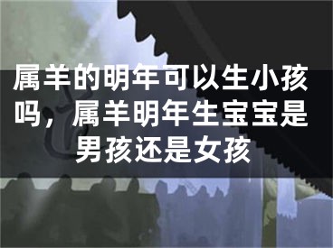 属羊的明年可以生小孩吗，属羊明年生宝宝是男孩还是女孩
