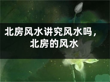 北房风水讲究风水吗,北房的风水