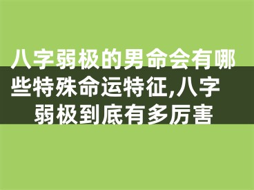 八字弱极的男命会有哪些特殊命运特征,八字弱极到底有多厉害