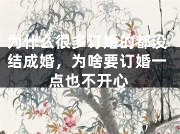为什么很多订婚的都没结成婚,为啥要订婚一点也不开心