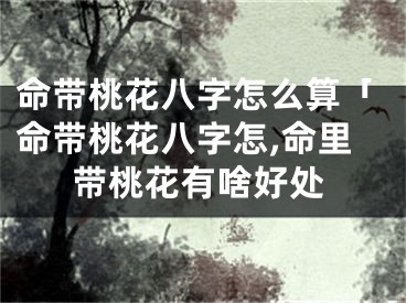 命带桃花八字怎么算「命带桃花八字怎,命里带桃花有啥好处