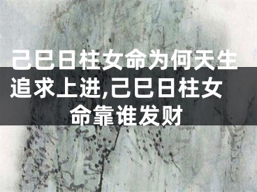 己巳日柱女命为何天生追求上进,己巳日柱女命靠谁发财