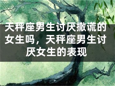 天秤座男生讨厌撒谎的女生吗,天秤座男生讨厌女生的表现