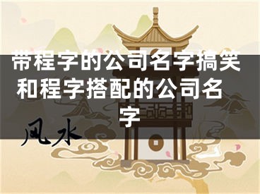 带程字的公司名字搞笑 和程字搭配的公司名字