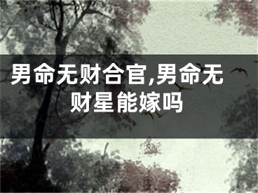 男命无财合官,男命无财星能嫁吗