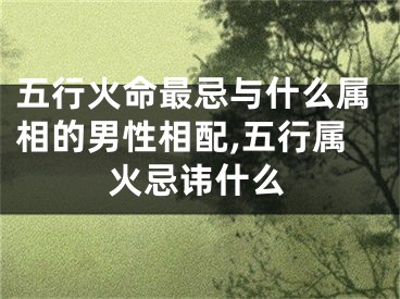 五行火命最忌与什么属相的男性相配,五行属火忌讳什么