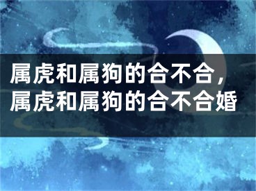 属虎和属狗的合不合，属虎和属狗的合不合婚