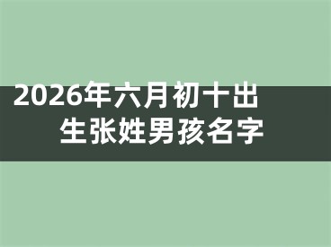 2026年六月初十出生张姓男孩名字