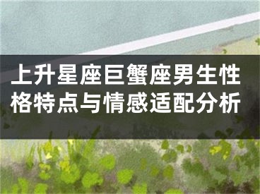 上升星座巨蟹座男生性格特点与情感适配分析