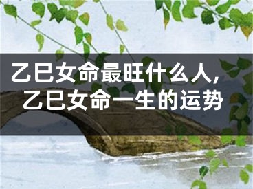 乙巳女命最旺什么人,乙巳女命一生的运势