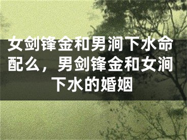 女剑锋金和男涧下水命配么，男剑锋金和女涧下水的婚姻