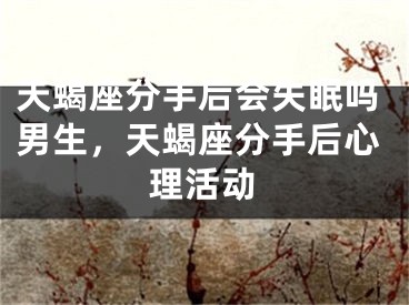 天蝎座分手后会失眠吗男生，天蝎座分手后心理活动