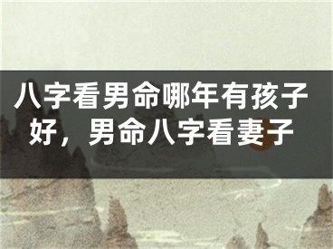 八字看男命哪年有孩子好，男命八字看妻子