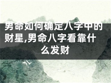 男命如何确定八字中的财星,男命八字看靠什么发财
