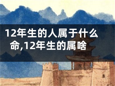 12年生的人属于什么命,12年生的属啥
